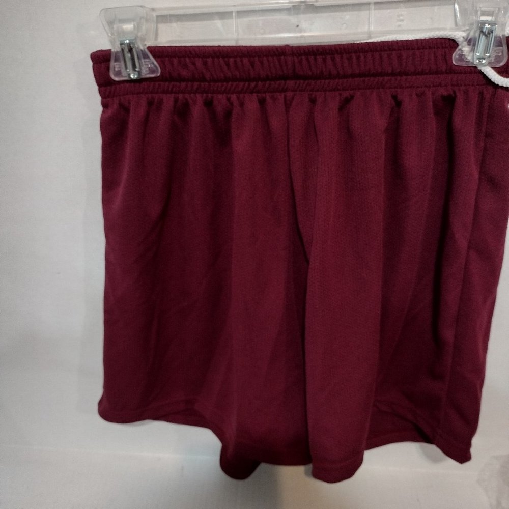 MAROON MESH LADIES MEDIUM SHORTS 021